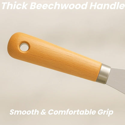 Butter Knives Set of 2, Beechwood Handle, Durable Stainless Steel Blade, Butter Knife for Smooth Spreading Butter Cream Cheese Jam, Ideal for Bagels, Sandwiches, Butter Knife Spreader 7 Inches