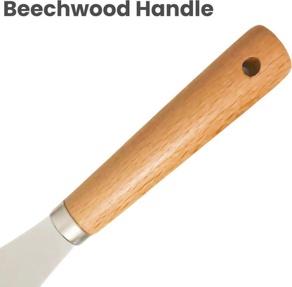 Butter Knives Set of 2, Beechwood Handle, Durable Stainless Steel Blade, Butter Knife for Smooth Spreading Butter Cream Cheese Jam, Ideal for Bagels, Sandwiches, Butter Knife Spreader 7 Inches