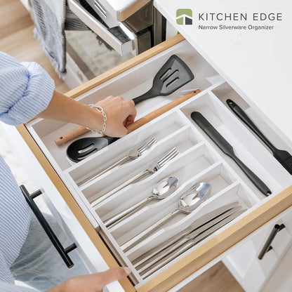 Silverware & Utensil Drawer Organizer, 18-33 in, Bamboo | Cutlery, flatware, food-safe contract grade, kitchen drawer fit