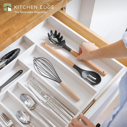 Silverware & Utensil Drawer Organizer, 18-33 in, Bamboo | Cutlery, flatware, food-safe contract grade, kitchen drawer fit