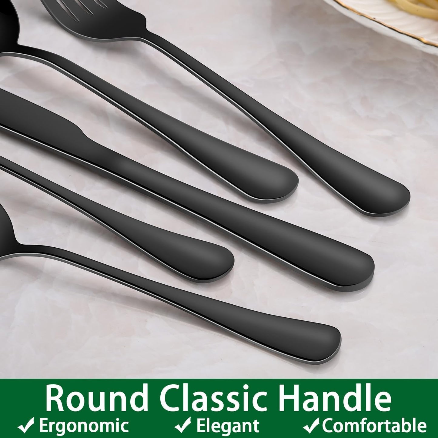 49 Pieces Silverware Sets With Organizer And Steak Knives,Stainless Steel Flatware Sets Service For 8 Person For Home Kitchen,Tableware Cutlery Sets,Includes Knife Spoon and Forks Sets