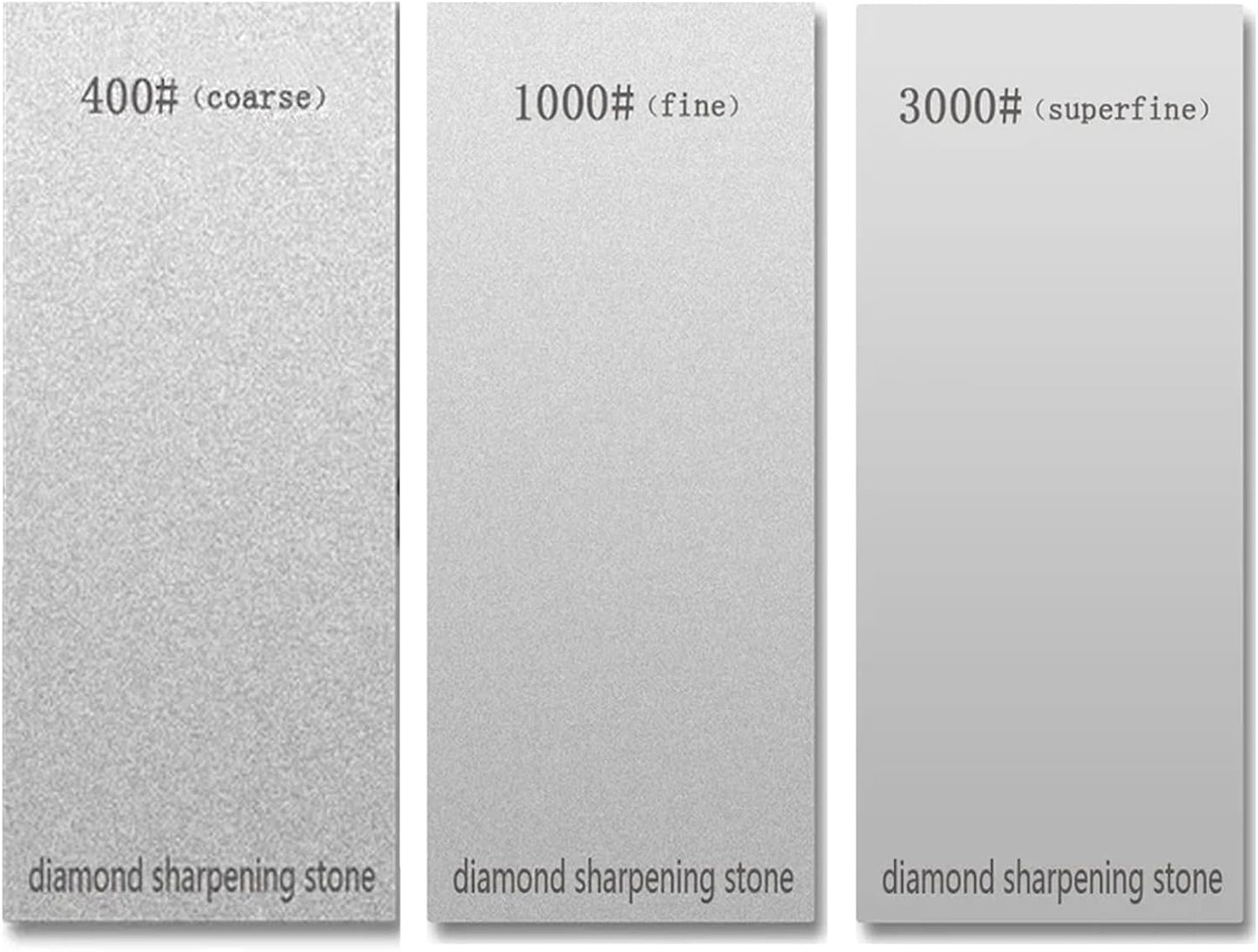 3 PCS Diamond Sharpening Stone Diamond Knife Sharpener Plate Honing Whetstone for Knives Chisel (240#+600#+1200#)