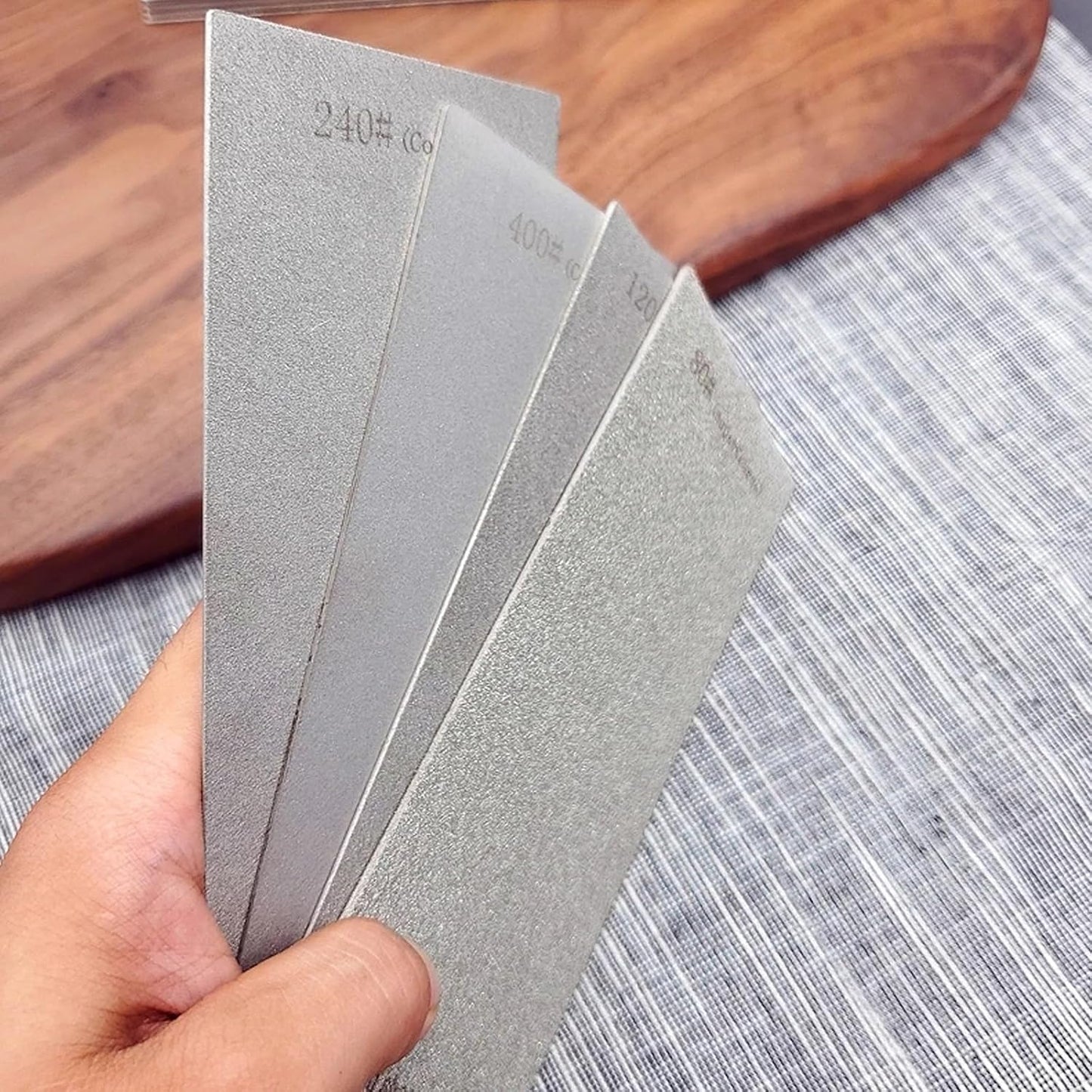 3 PCS Diamond Sharpening Stone Diamond Knife Sharpener Plate Honing Whetstone for Knives Chisel (240#+600#+1200#)