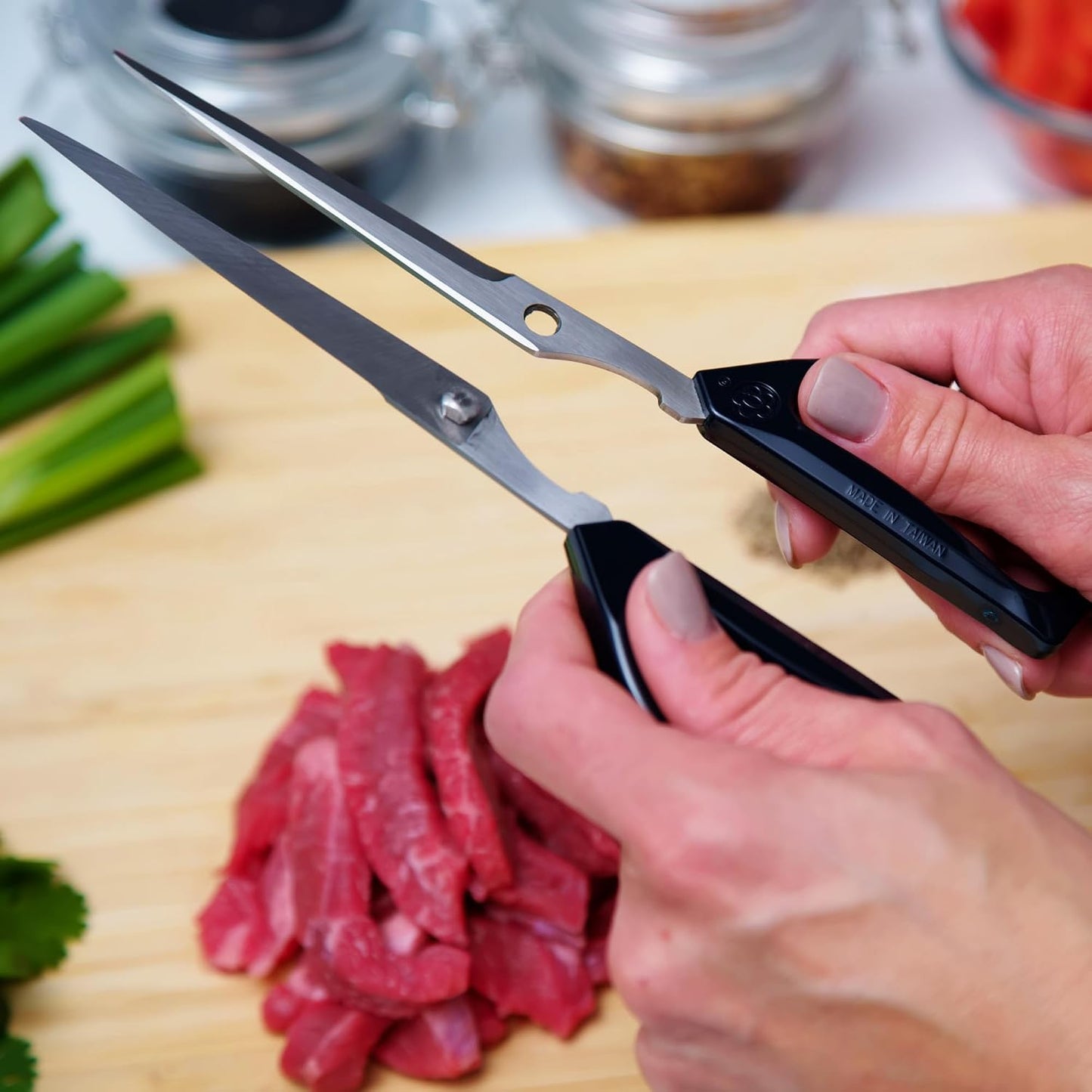 Deluxe Unlimited Kitchen Scissors All Purpose Kitchen Shears with Japanese Stainless Steel Blades, 8-inch Overall Length, Dark Navy
