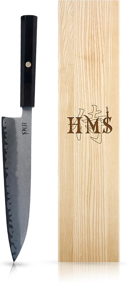 Hand Forged Professiona Kitchen Knife - Japanese HAP40 Triple-Layer Steel (8-Inch Gyuto Knife)