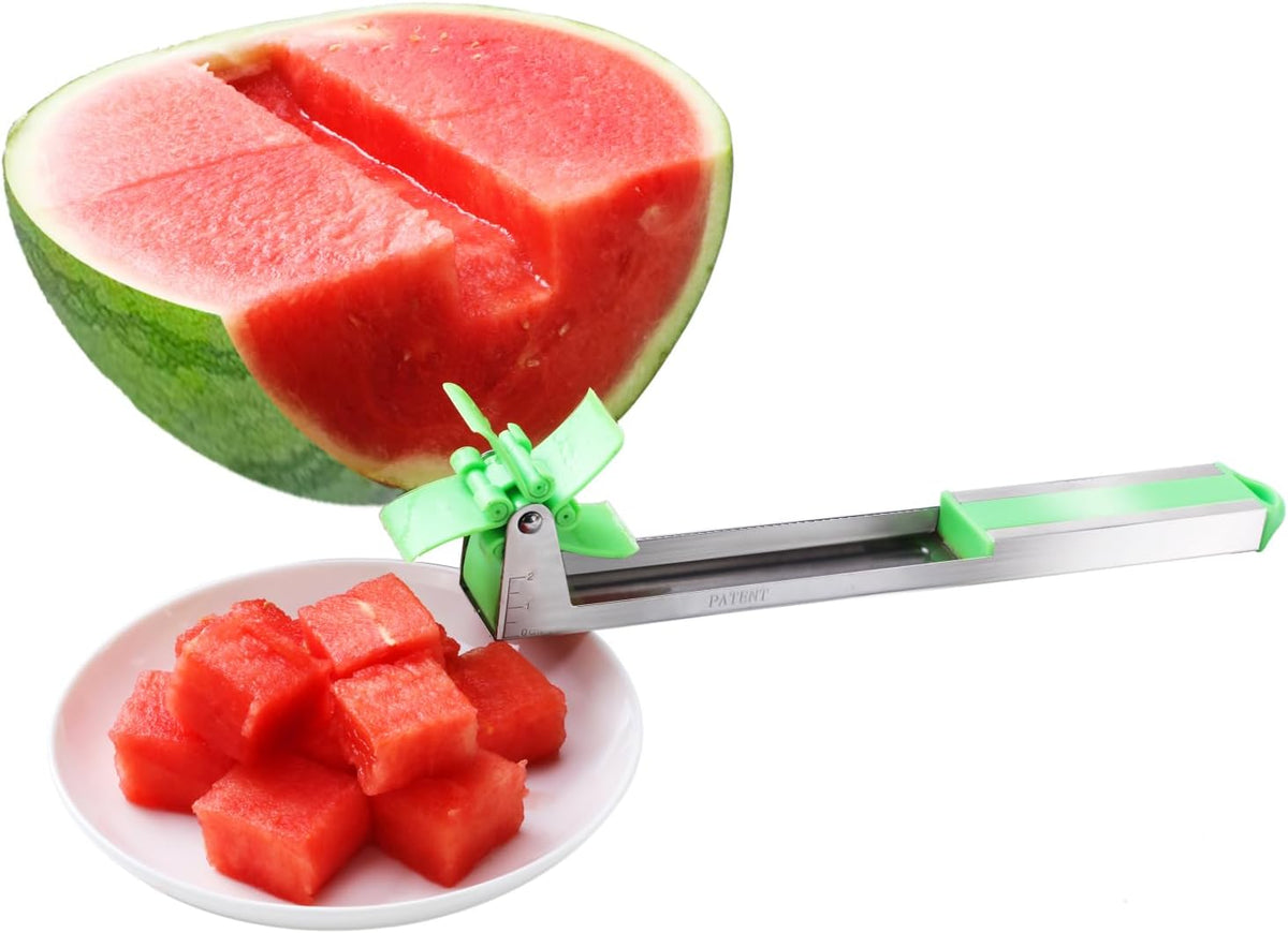 Watermelon Slicer Cutter - Stainless Steel Knife Corer Fruit Vegetable Tools Kitchen Gadgets with Melon Baller Scoop Extra