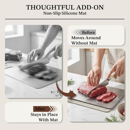 Titanium Cutting Boards Set for Kitchen camping Healthy Food Plate Small