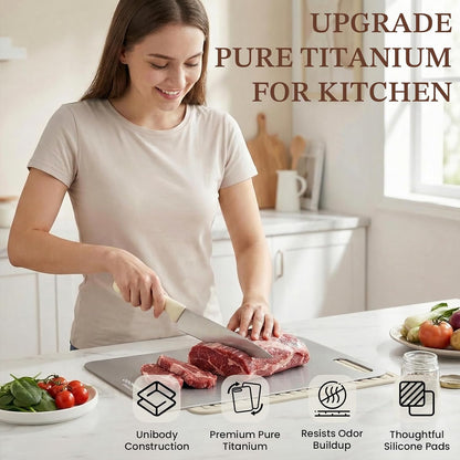 Titanium Cutting Boards Set for Kitchen camping Healthy Food Plate Small