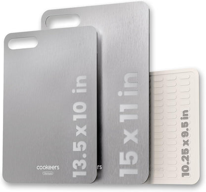 Titanium Cutting Boards Set for Kitchen camping Healthy Food Plate Small