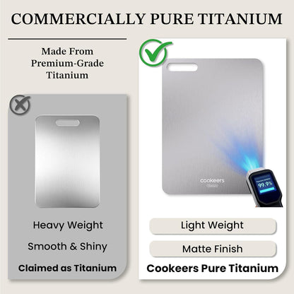 Titanium Cutting Boards Set for Kitchen camping Healthy Food Plate Small
