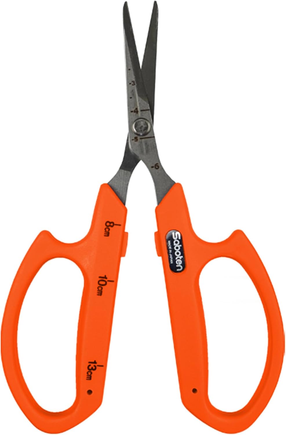 Saboten Fluorine Coated Angled Blade Trimming Scissors Pink PT-2 160mm Precision Gardening Bonsai and Floral Shears Made in Japan