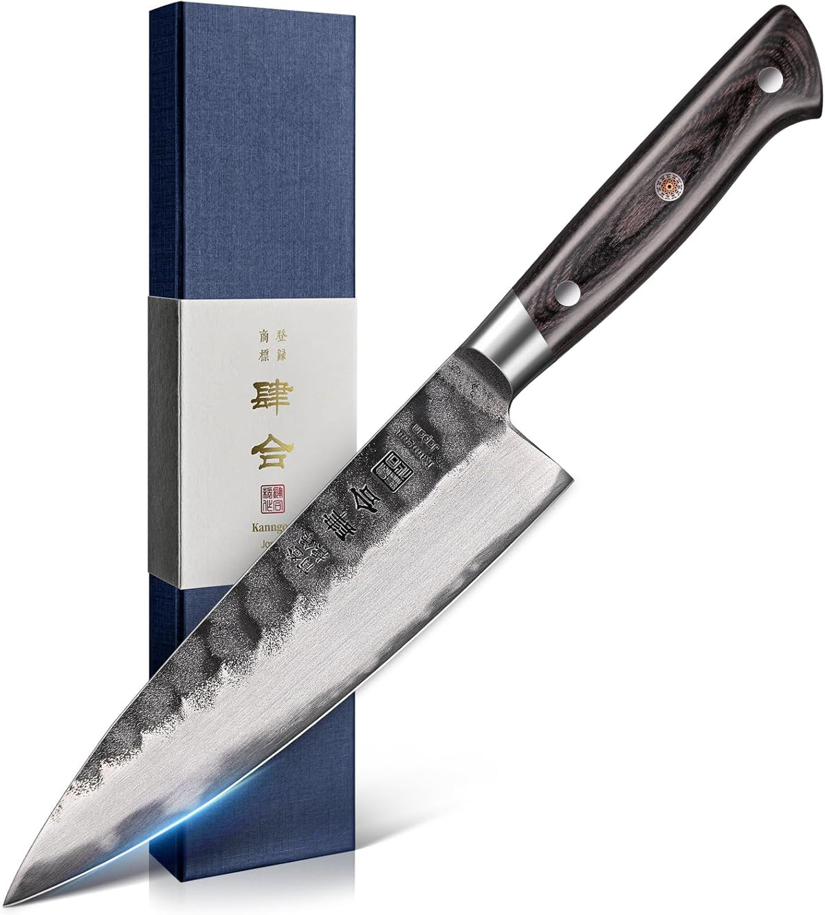 5 Inch Paring Petty Knife with AUS-8 Alloy Steel and Full-Tang Pakkawood Handle, Kitchen Utility Knife with Premium Gift Box