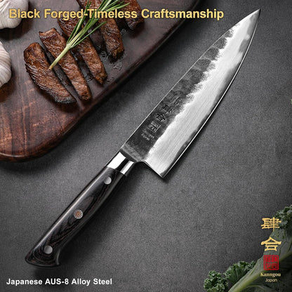 5 Inch Paring Petty Knife with AUS-8 Alloy Steel and Full-Tang Pakkawood Handle, Kitchen Utility Knife with Premium Gift Box