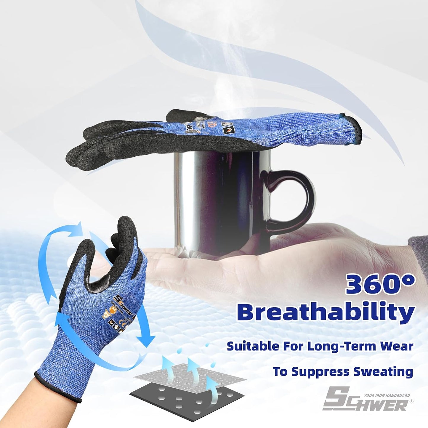 A4 AIR-SKIN Cut Resistant Work Gloves, Ultra Lightweight, AR3900, L | Precision Work, Ultra-Thin, 3D-Comfort, 18-Gauge, Reinforced Thumb, Strong Grip, Breathable, Touchscreen, Fishing, Gardening