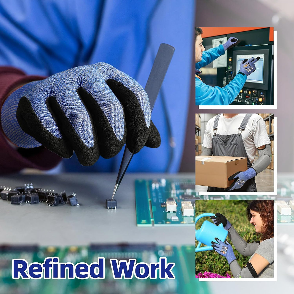 A4 AIR-SKIN Cut Resistant Work Gloves, Ultra Lightweight, AR3900, L | Precision Work, Ultra-Thin, 3D-Comfort, 18-Gauge, Reinforced Thumb, Strong Grip, Breathable, Touchscreen, Fishing, Gardening