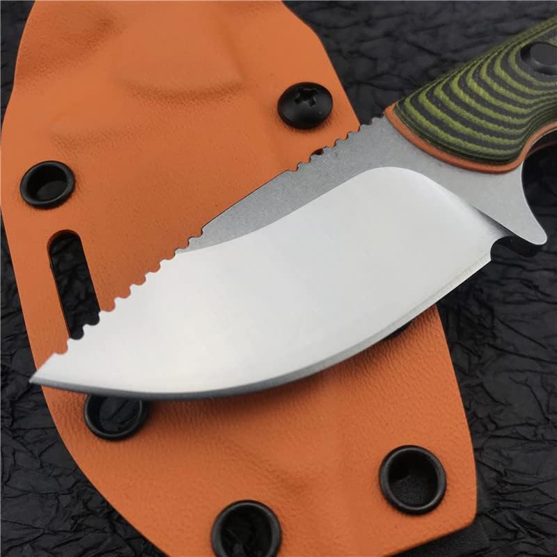 Outdoor Hunt Hidden Canyon Hunter EDC Fixed Blade Knife 2.79" 8Cr13Mov Drop Point, G10 Handles, Kydex Sheath,Gift For Men (G10 Handle)
