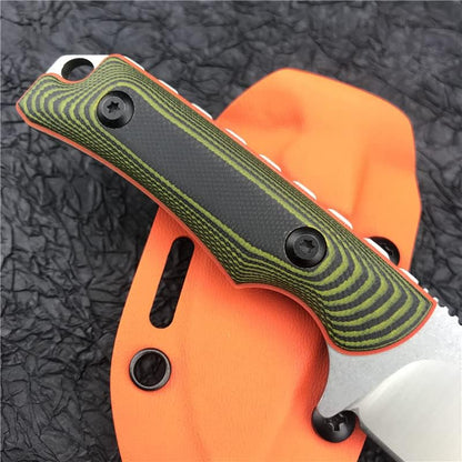Outdoor Hunt Hidden Canyon Hunter EDC Fixed Blade Knife 2.79" 8Cr13Mov Drop Point, G10 Handles, Kydex Sheath,Gift For Men (G10 Handle)