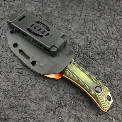 Outdoor Hunt Hidden Canyon Hunter EDC Fixed Blade Knife 2.79" 8Cr13Mov Drop Point, G10 Handles, Kydex Sheath,Gift For Men (G10 Handle)