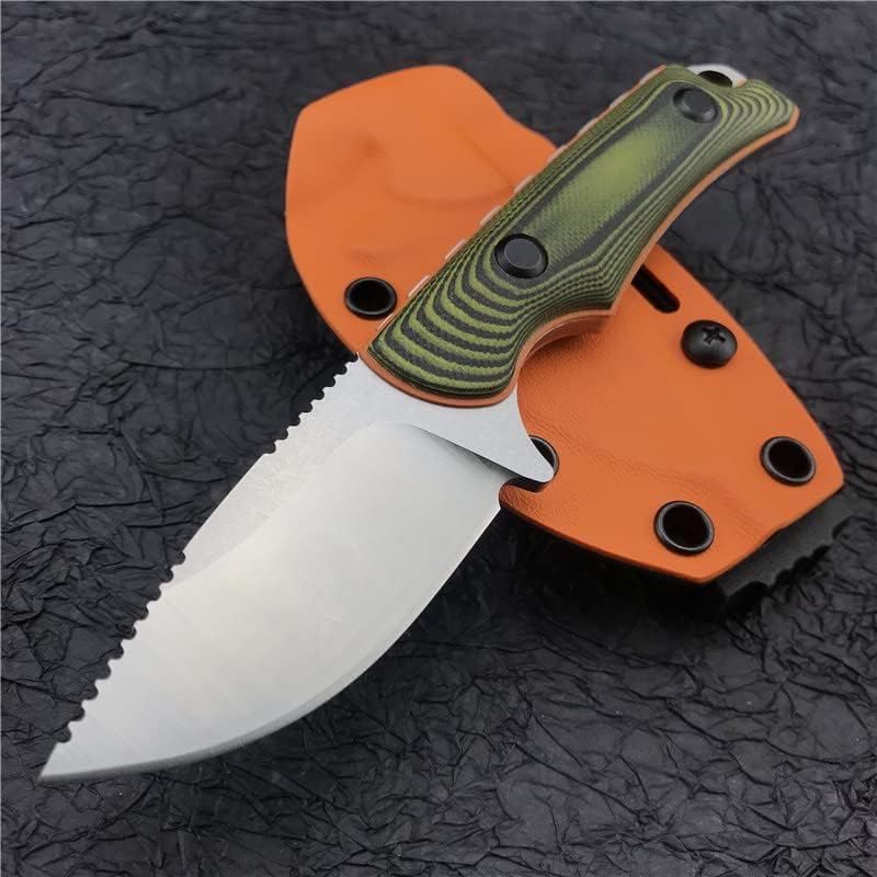 Outdoor Hunt Hidden Canyon Hunter EDC Fixed Blade Knife 2.79" 8Cr13Mov Drop Point, G10 Handles, Kydex Sheath,Gift For Men (G10 Handle)