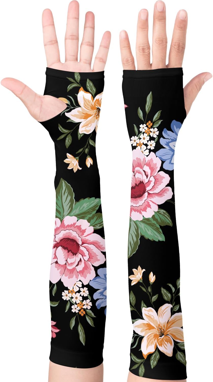 Gardening Sleeves for Women Sun Protection Cooling Arm Sleeves | Breathable Anti-Scratch Protective Sleeves Outdoor Sports
