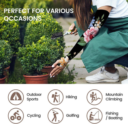 Gardening Sleeves for Women Sun Protection Cooling Arm Sleeves | Breathable Anti-Scratch Protective Sleeves Outdoor Sports