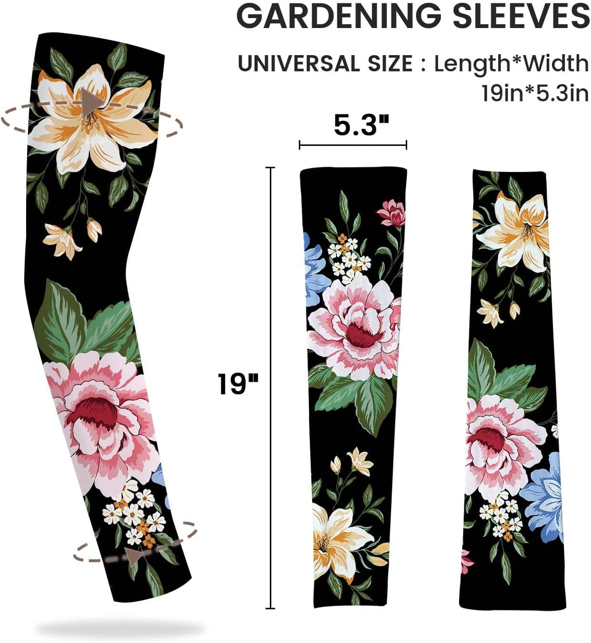 Gardening Sleeves for Women Sun Protection Cooling Arm Sleeves | Breathable Anti-Scratch Protective Sleeves Outdoor Sports