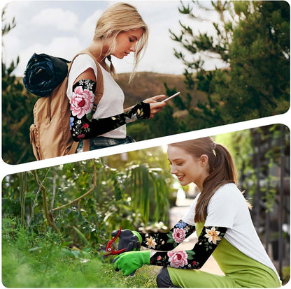 Gardening Sleeves for Women Sun Protection Cooling Arm Sleeves | Breathable Anti-Scratch Protective Sleeves Outdoor Sports