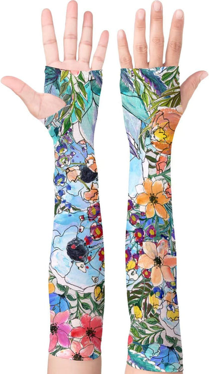 Gardening Sleeves for Women Sun Protection Cooling Arm Sleeves | Breathable Anti-Scratch Protective Sleeves Outdoor Sports