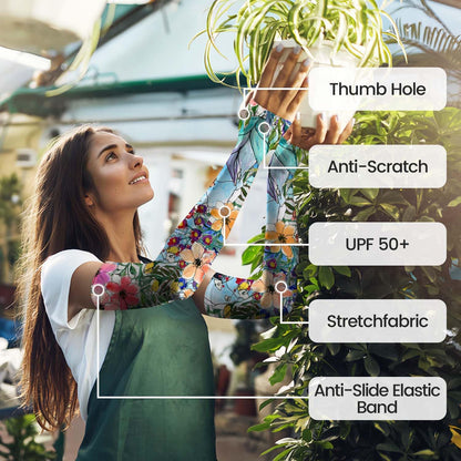 Gardening Sleeves for Women Sun Protection Cooling Arm Sleeves | Breathable Anti-Scratch Protective Sleeves Outdoor Sports