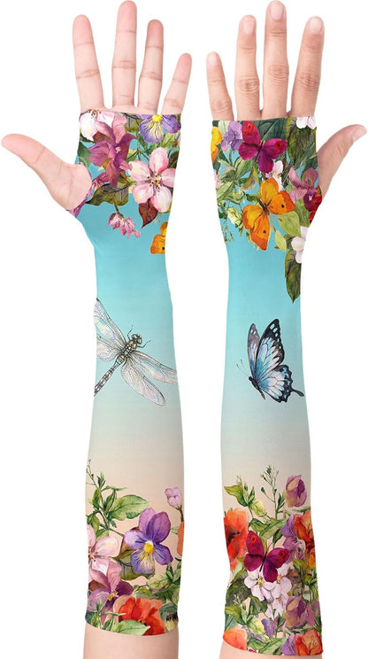 Gardening Sleeves for Women Sun Protection Cooling Arm Sleeves | Breathable Anti-Scratch Protective Sleeves Outdoor Sports