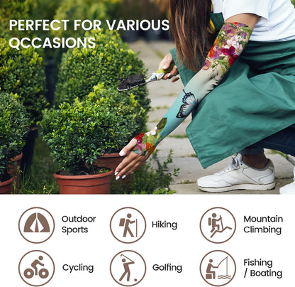 Gardening Sleeves for Women Sun Protection Cooling Arm Sleeves | Breathable Anti-Scratch Protective Sleeves Outdoor Sports