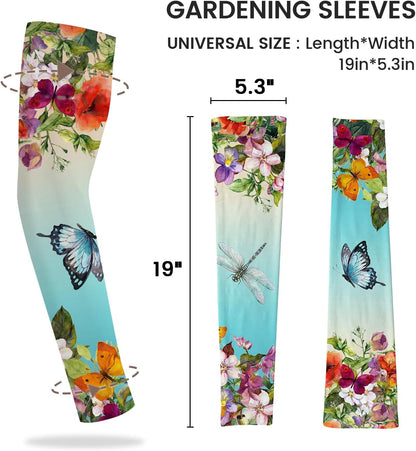 Gardening Sleeves for Women Sun Protection Cooling Arm Sleeves | Breathable Anti-Scratch Protective Sleeves Outdoor Sports