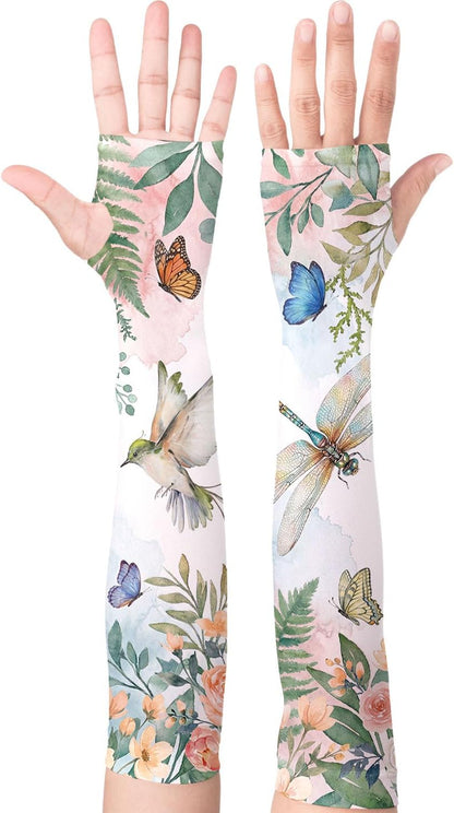 Gardening Sleeves for Women Sun Protection Cooling Arm Sleeves | Breathable Anti-Scratch Protective Sleeves Outdoor Sports