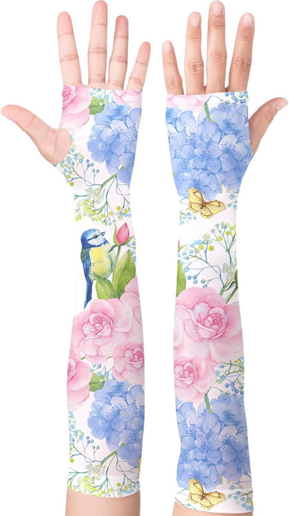 Gardening Sleeves for Women Sun Protection Cooling Arm Sleeves | Breathable Anti-Scratch Protective Sleeves Outdoor Sports
