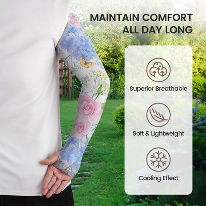 Gardening Sleeves for Women Sun Protection Cooling Arm Sleeves | Breathable Anti-Scratch Protective Sleeves Outdoor Sports