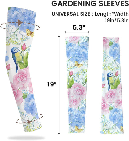 Gardening Sleeves for Women Sun Protection Cooling Arm Sleeves | Breathable Anti-Scratch Protective Sleeves Outdoor Sports