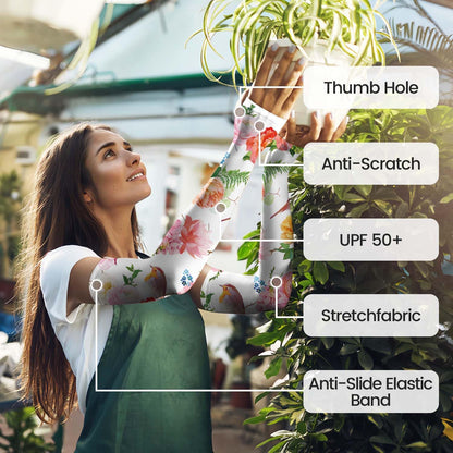 Gardening Sleeves for Women Sun Protection Cooling Arm Sleeves | Breathable Anti-Scratch Protective Sleeves Outdoor Sports