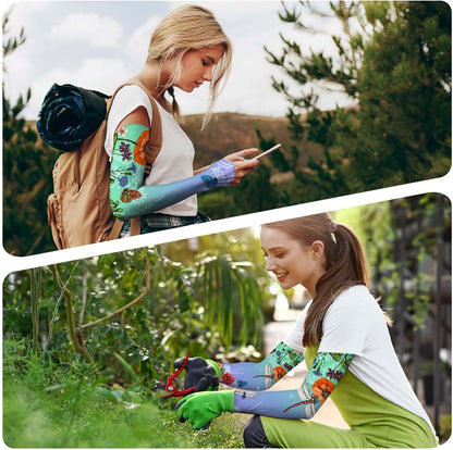 Gardening Sleeves for Women Sun Protection Cooling Arm Sleeves | Breathable Anti-Scratch Protective Sleeves Outdoor Sports