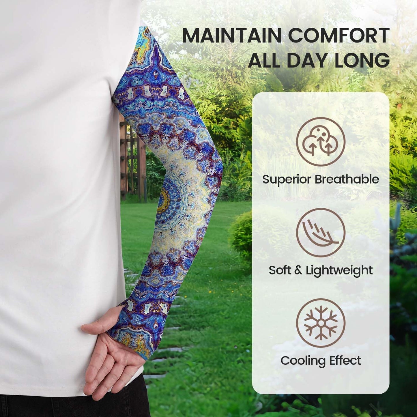 Gardening Sleeves for Women Sun Protection Cooling Arm Sleeves | Breathable Anti-Scratch Protective Sleeves Outdoor Sports