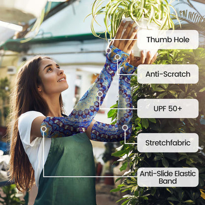 Gardening Sleeves for Women Sun Protection Cooling Arm Sleeves | Breathable Anti-Scratch Protective Sleeves Outdoor Sports