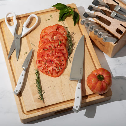 Magnetic Kitchen Knife Block Set - Japanese 67 Layer High-Grade VG-10 Steel Knives, Sharp, G10 Handle Professional Kitchen Knife Set - Black Damascus