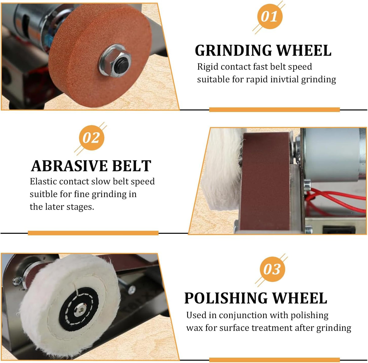 Mini Belt Sander Electric Bench Grinder Sanding Machine 7 Adjustable Speed Grinder Polisher 15 Degree Knife Knife Sharpener for DIY Woodworking,Metal Working,Knife Making,jewelry Making