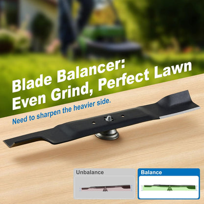 Lawn Mower Blade Sharpener, 15°-45° Adjustable Mower Blade Sharpening Tool Many Types of Mower Blade（Black）