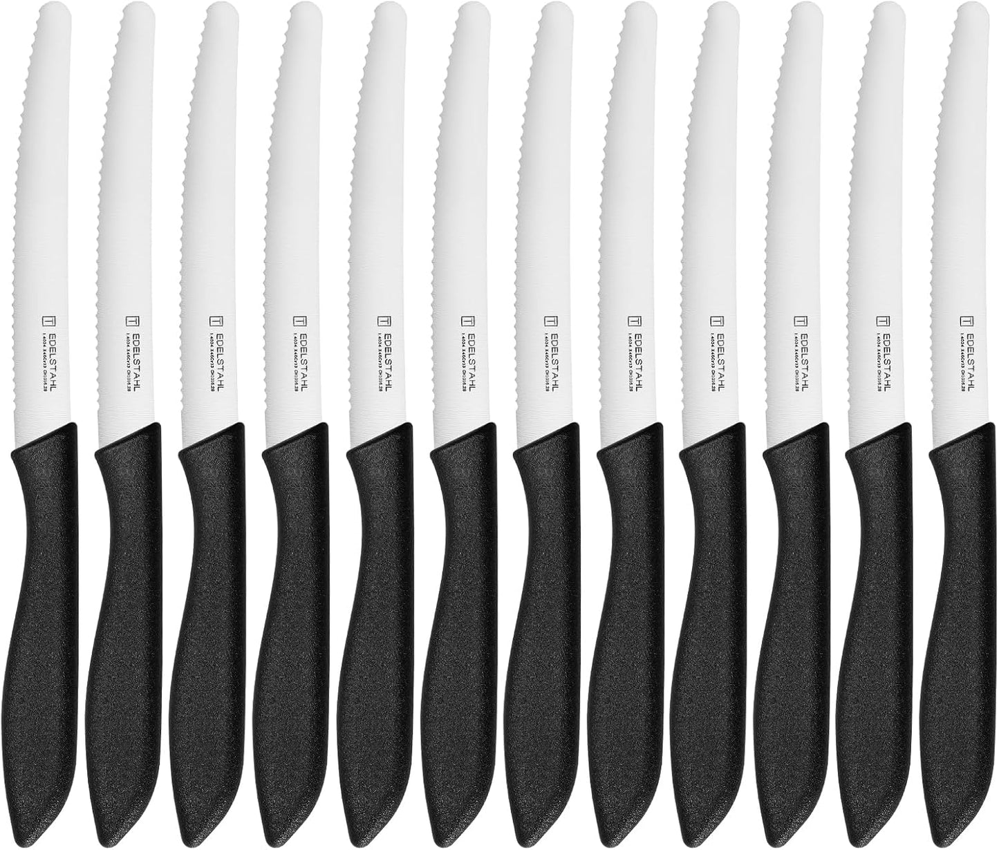 Steak Knives Set of 6, Sharp Serrated Steak Knives,Premium Stainless Steel Steak Knife Set,Colorful Tomato Knife,Steak Knifes for Kitchen/Hotel/Restaurant,Multi-Color