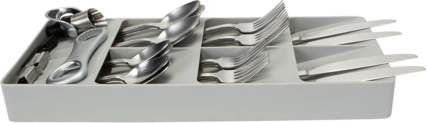 2 Tier Knife Drawer Organizer | Holds 11 Knives | Utensil Holder | Knife Block | Storage & Organization | Space Saver | Natural