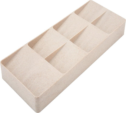2 Tier Knife Drawer Organizer | Holds 11 Knives | Utensil Holder | Knife Block | Storage & Organization | Space Saver | Natural