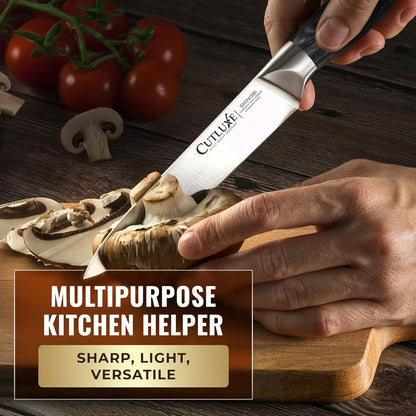 Santoku Knife, 7" Meat & Vegetable Chopping Knife – Sheath Included
