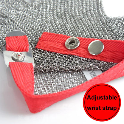 Cut Resistant Gloves Metal Stainless Steel Wire Cut-Resistant Gloves, Safety Work Gloves, Size Can Be Adjusted to Suit Left and Right Hands (Size : XL)