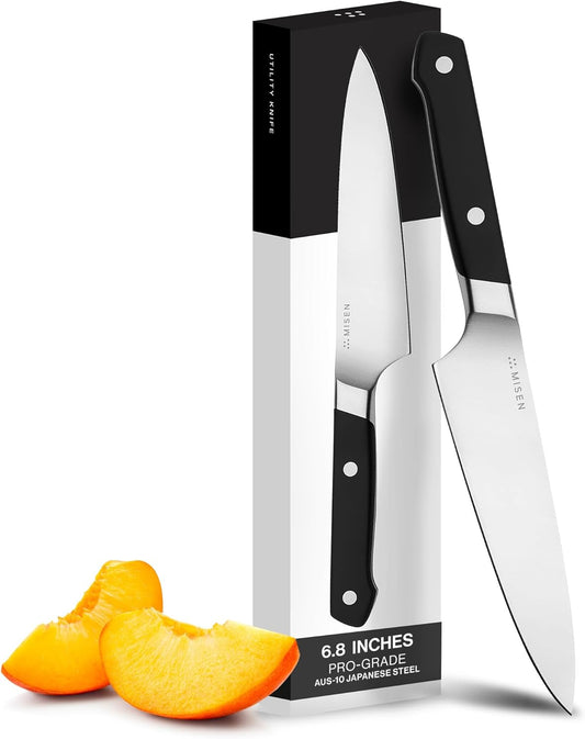 6.8" Chef Knife – High Carbon Japanese AUS-10 Stainless Steel – Hybrid German & Japanese Blade – Precision Kitchen Knife for Professionals & Home Cooks – Ultimate Cutting Performance - Black