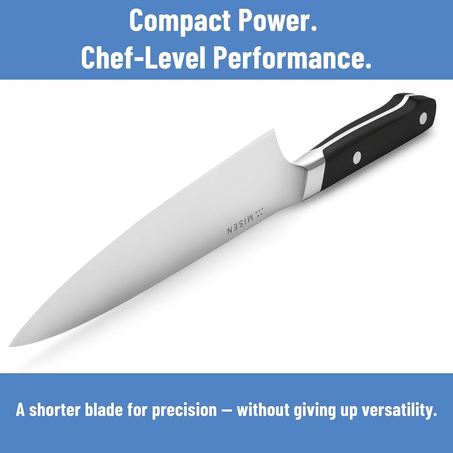 6.8" Chef Knife – High Carbon Japanese AUS-10 Stainless Steel – Hybrid German & Japanese Blade – Precision Kitchen Knife for Professionals & Home Cooks – Ultimate Cutting Performance - Black